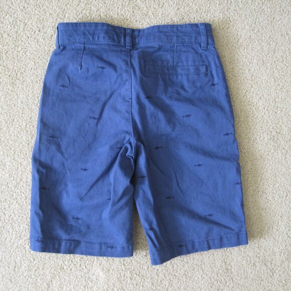 Set of 2 Old Navy Boy’s 8 Slim Navy Blue Shark Khaki Tan Ecru Shorts Summer - Picture 10 of 13